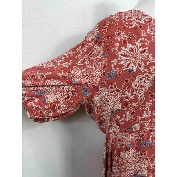 Maurices Womens Asymmetrical Hem Floral Maxi Dress Size XXL Boho Festival Soft - Picture 2 of 15